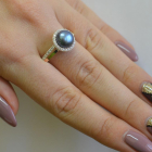 Срібна каблучка з жемчугом