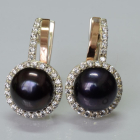 Срібні сережки з жемчугом