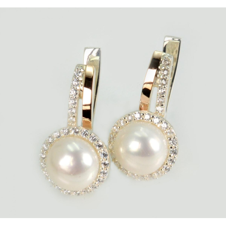 Серебряные серьги с жемчугом