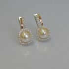 Срібні сережки з жемчугом