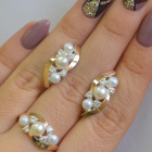 Серебряный набор с жемчугом