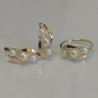 Серебряный набор с жемчугом