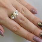 Срібна каблучка з жемчугом