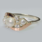 Срібна каблучка з жемчугом