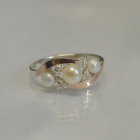 Срібна каблучка з жемчугом