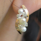 Срібні сережки з жемчугом