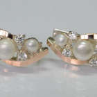 Срібні сережки з жемчугом