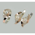 Серебряный гарнитур с жемчугом