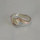 Каблучка срібна з жемчугом