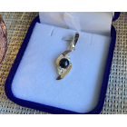 Серебряная подвеска с золотими вставками