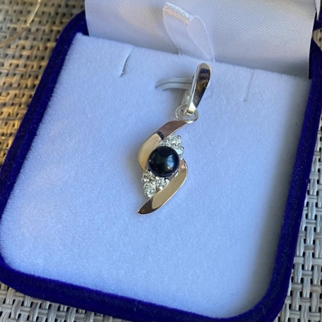 Срібна підвіска з пластинами золота