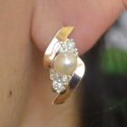 Сережки срібні з жемчугом