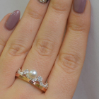 Срібна корона з жемчугом