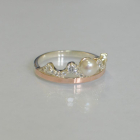 Срібна корона з жемчугом