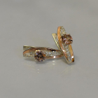 Срібні сережки з золотими вставками