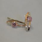 Срібні сережки з золотими вставками