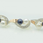 Срібний набір прикрас з перлинами