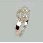 Срібна каблучка з жемчугом