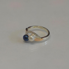 Срібна каблучка з жемчугом