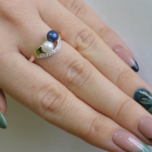 Срібна каблучка з жемчугом