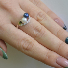 Срібна каблучка з жемчугом