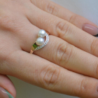 Срібна каблучка з жемчугом