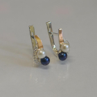 Срібні сережки з перлами