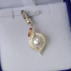 Срібна підвіска з пластинами золота