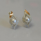 Срібні сережки з перлинами