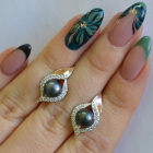 Срібні сережки з перлинами