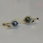 Срібні сережки з перлинами