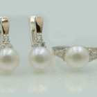 Срібний комплект з жемчугом