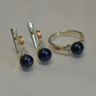 Срібний комплект з жемчугом