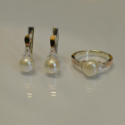 Срібний комплект з жемчугом