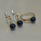 Срібний комплект з жемчугом