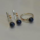 Срібний комплект з жемчугом