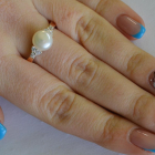 Срібна каблучка з жемчугом