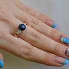 Срібна каблучка з жемчугом