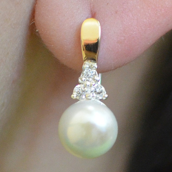 Срібні сережки з жемчугом