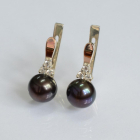 Срібні сережки з жемчугом