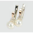 Срібні сережки з жемчугом