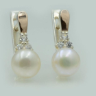 Срібні сережки з жемчугом