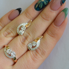 Комплект украшений из серебра с золотом