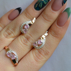 Комплект украшений из серебра с золотом