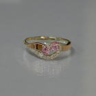 Срібна каблучка з серцями