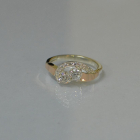 Срібна каблучка з серцями