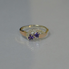 Срібна каблучка з серцями