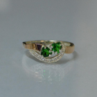 Срібна каблучка з серцями