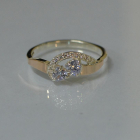 Срібна каблучка з серцями