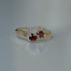 Срібна каблучка з серцями